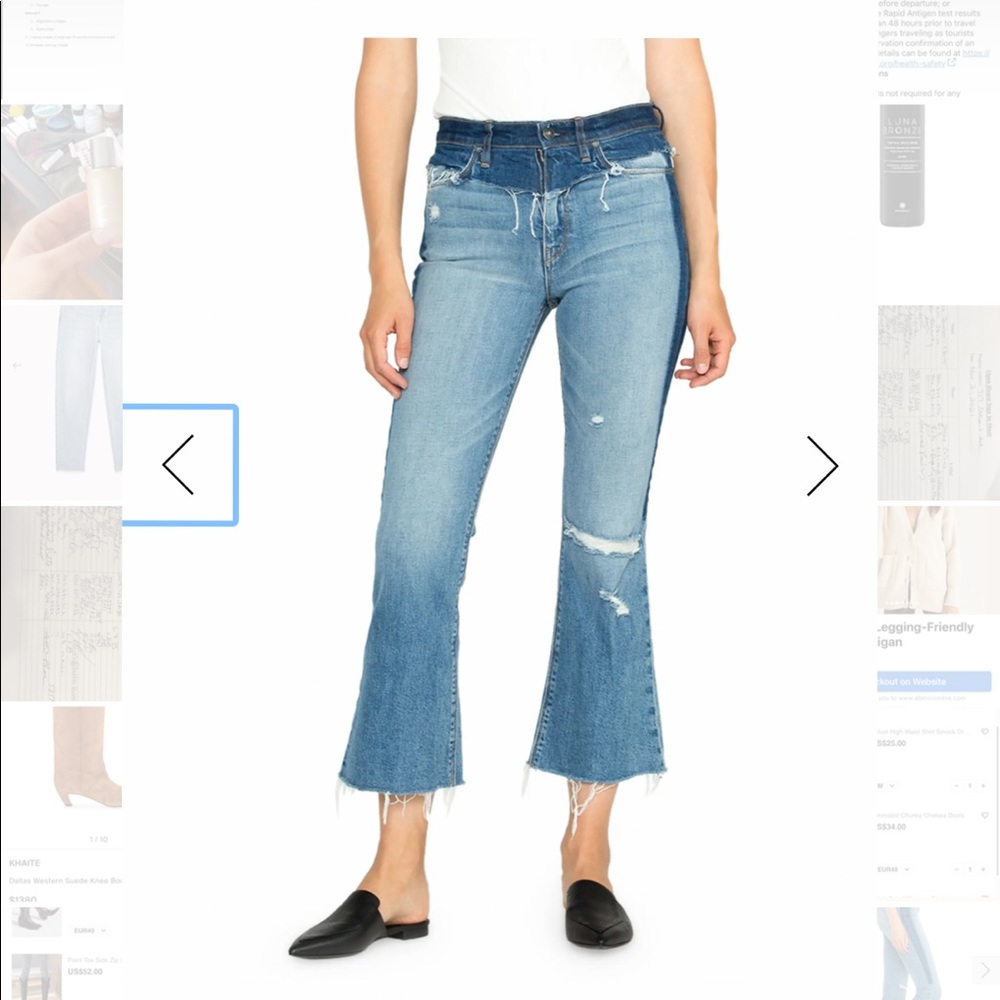 HUDSON HOLLY HIGH RISE CROPPED FLARE JEANS - NEVER BEEN WORN. SIZE 25. REVOLVE.